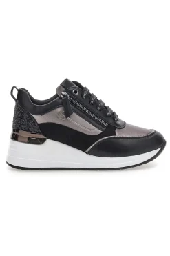 Sneakers nere con zip e dettagli glitter Laura Biagiotti L97619516