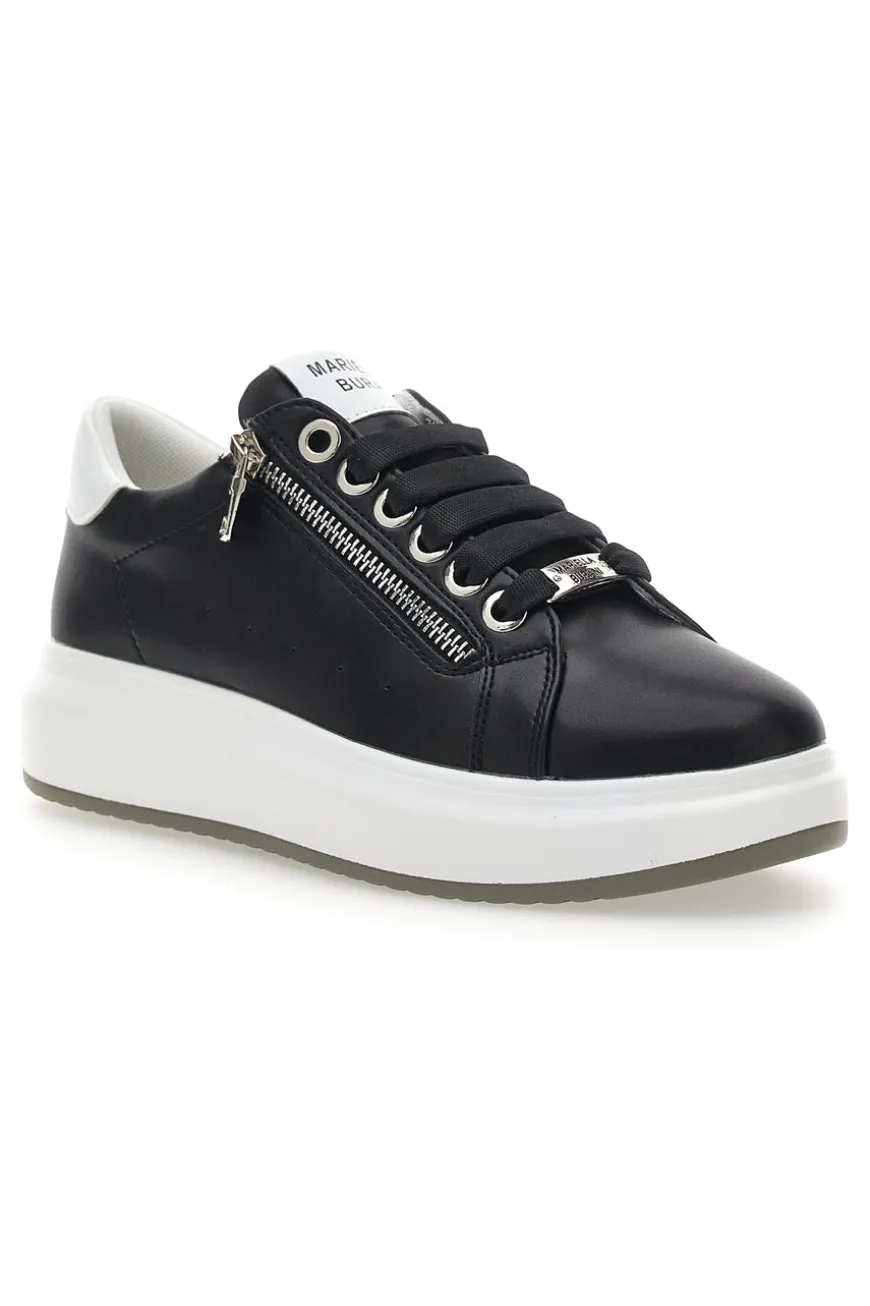 Sneakers Nere e Bianche con Cerniera Mariella Burani 51011