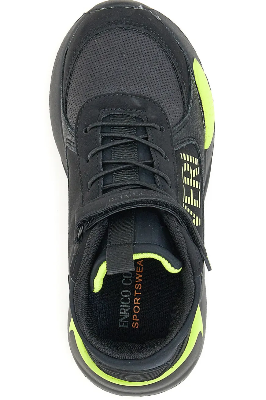 Sneakers Nere e Lime Coveri Adams