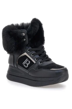 Sneakers nere imbottite con pelliccia sintetica Laura Biagiotti 9257
