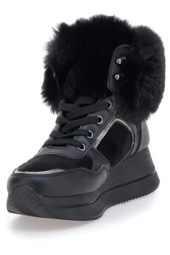 Sneakers nere imbottite con pelliccia sintetica Laura Biagiotti 9257