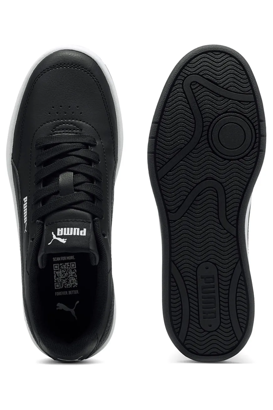 Sneakers nere in materiali sintetici con suola bicolore Puma Court Classic Clean Jr