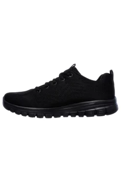 Sneakers nere in mesh con Memory Foam Skechers Graceful Get Connected