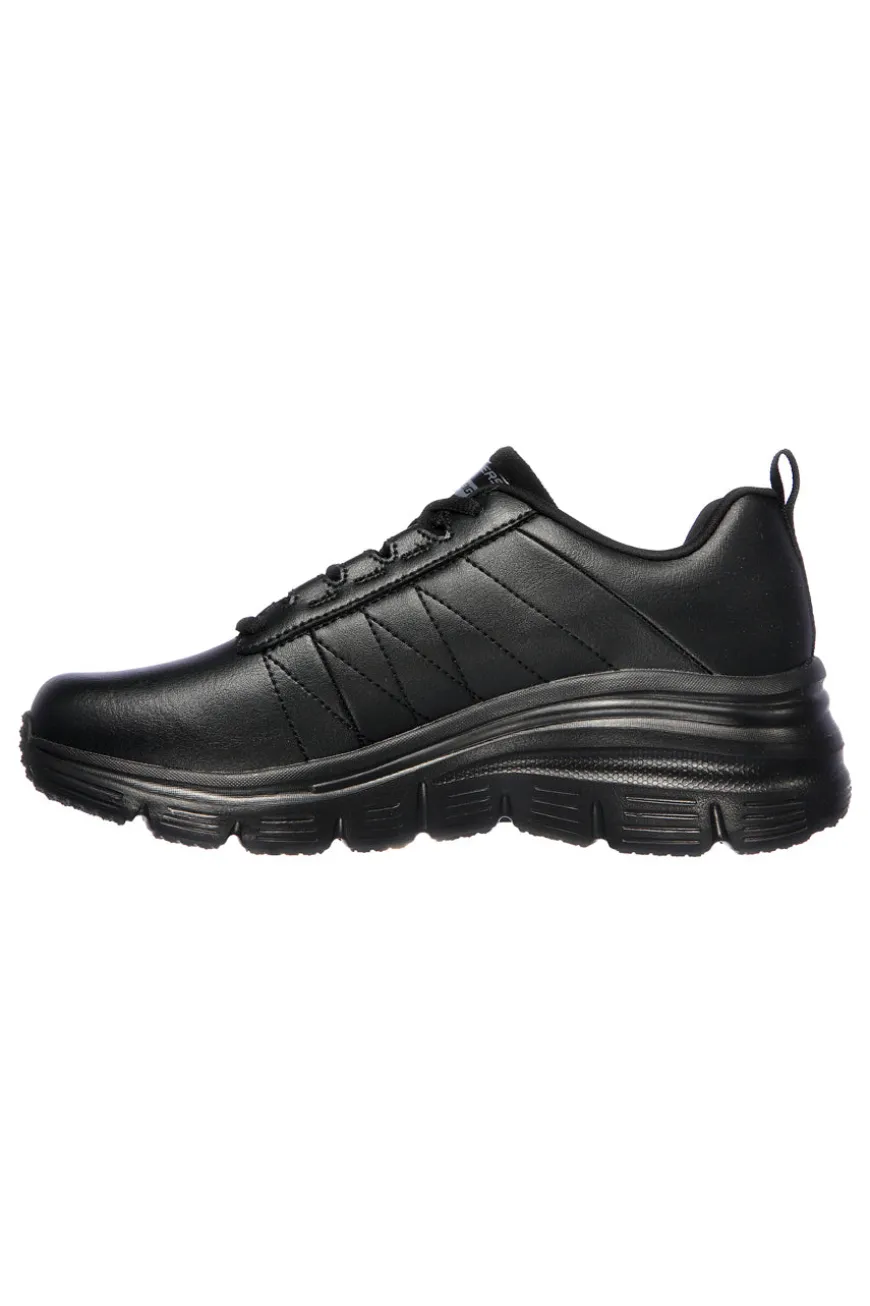 Sneakers nere in pelle con Memory Foam Skechers Fashion Fit Effortless