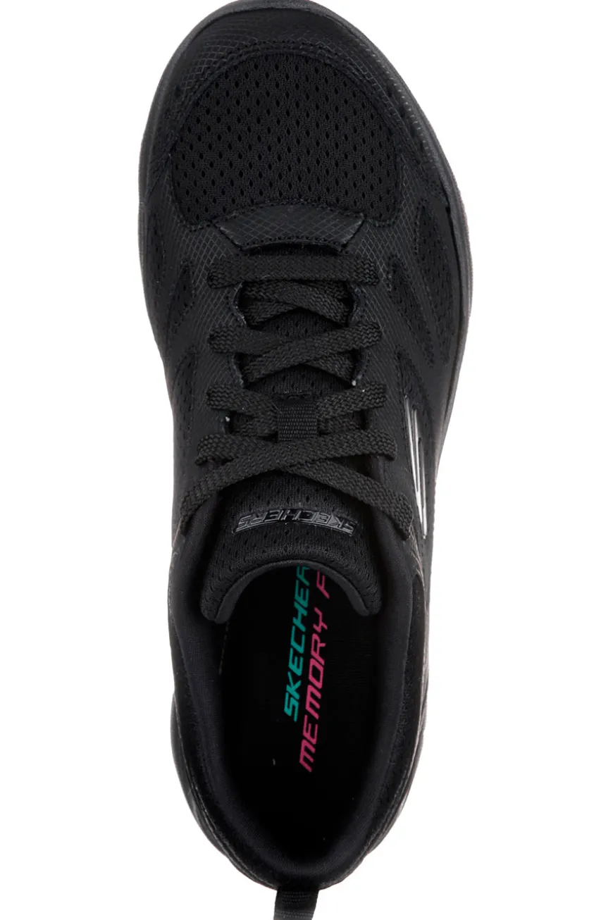 Sneakers nere in pelle e mesh con soletta memory foam Skechers Summits Suited