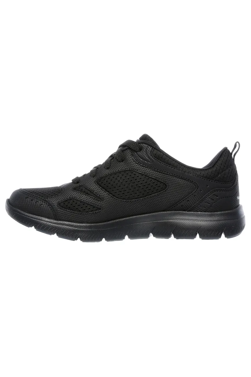 Sneakers nere in pelle e mesh con soletta memory foam Skechers Summits Suited