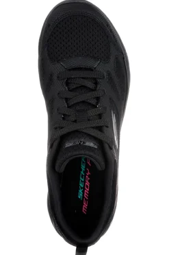 Sneakers nere in pelle e mesh con Memory Foam Skechers Summits Suited