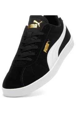 Sneakers nere in suede con logo oro Puma Club II