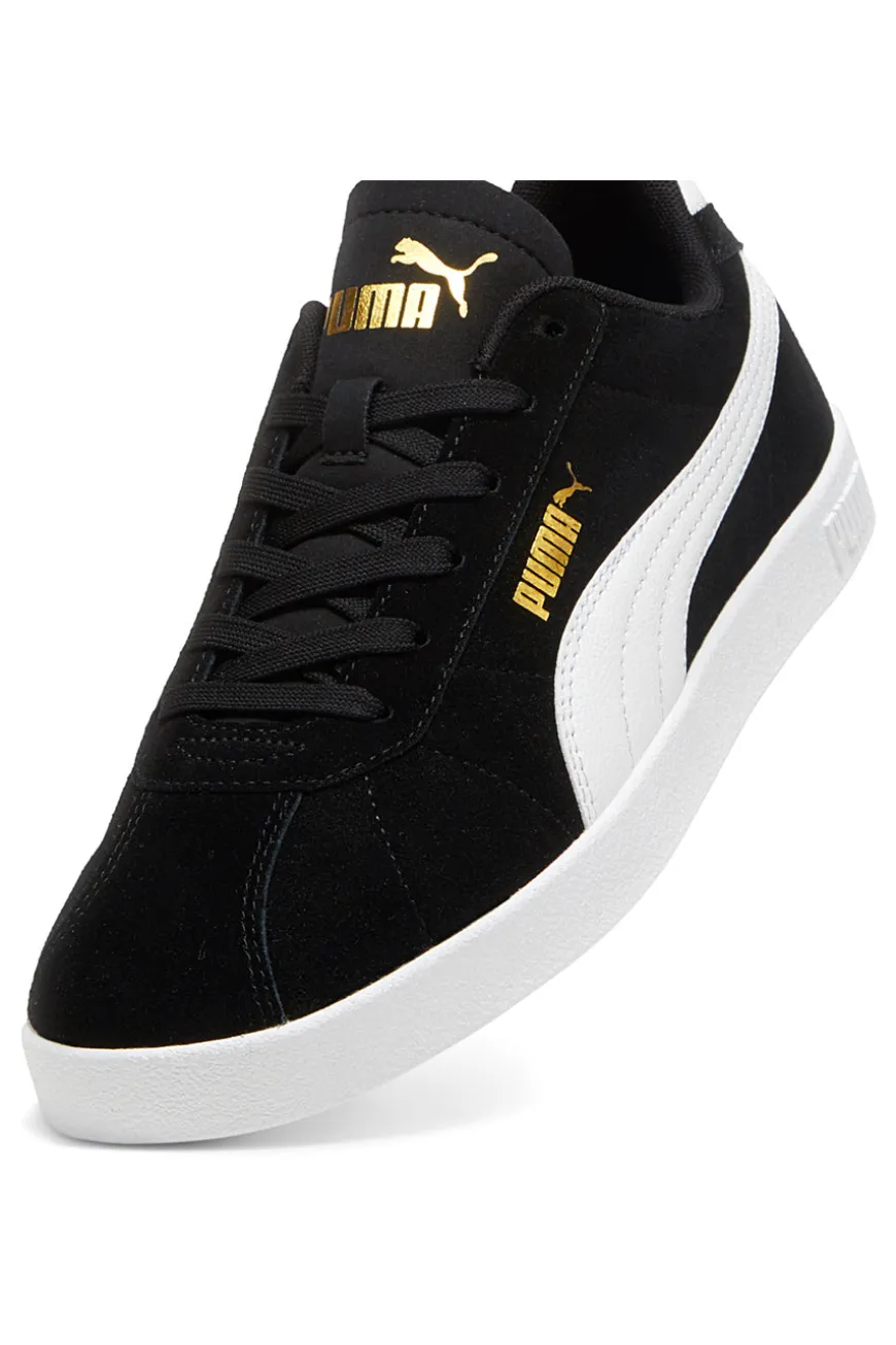 Sneakers nere in suede con logo oro Puma Club II