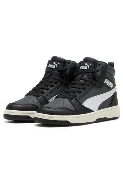 Sneakers nere mid con dettagli bianchi Puma Rebound V6 Mid Jr