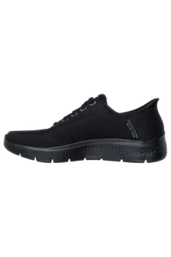 Sneakers nere slip-on in mesh con Air Cooled Memory Foam Skechers Go Walk Flex Netro
