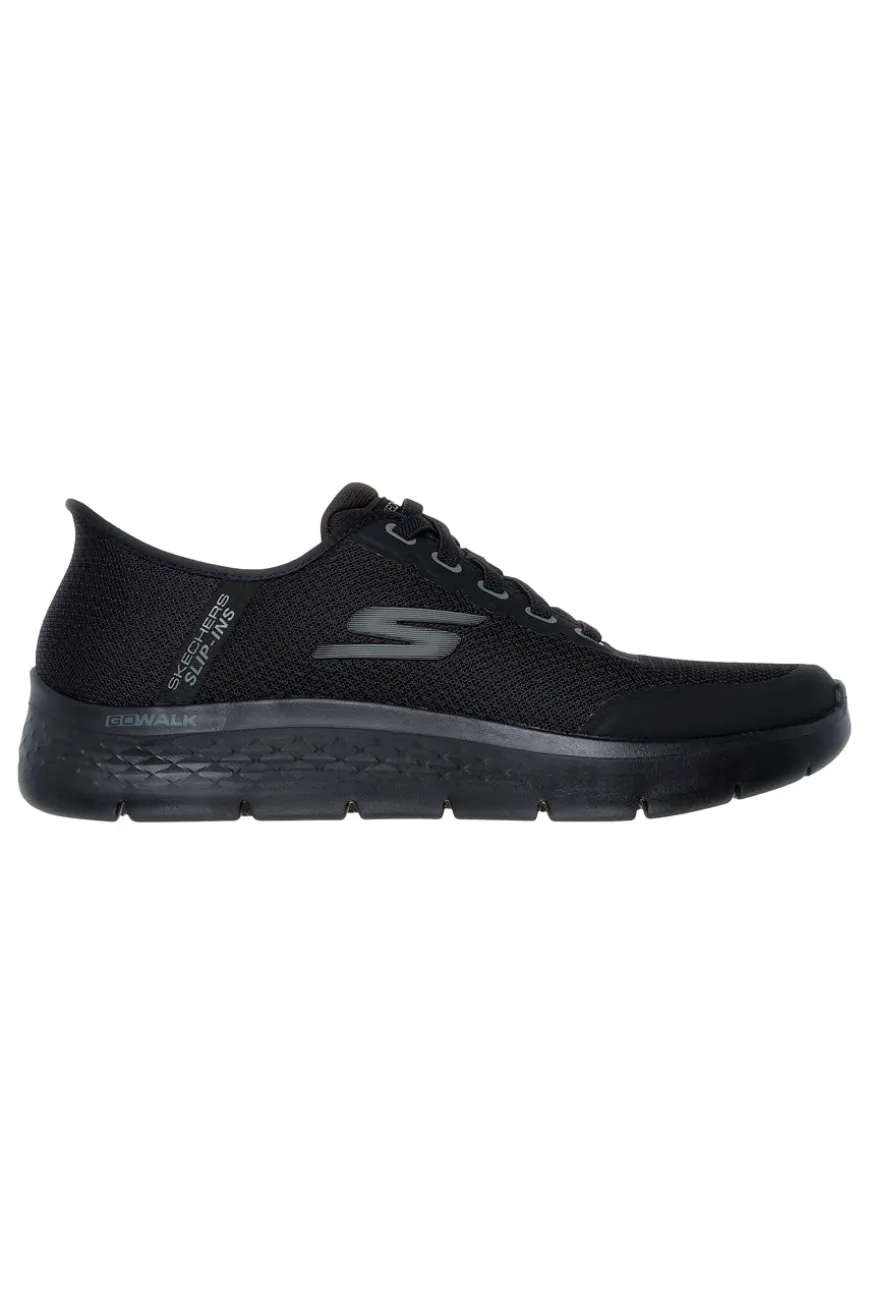 Sneakers nere slip-on in mesh con Air Cooled Memory Foam Skechers Go Walk Flex Netro