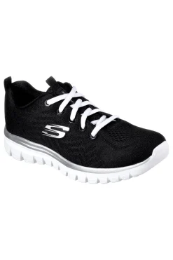 Sneakers nero bianco Memory Foam Skechers Graceful Get Connected