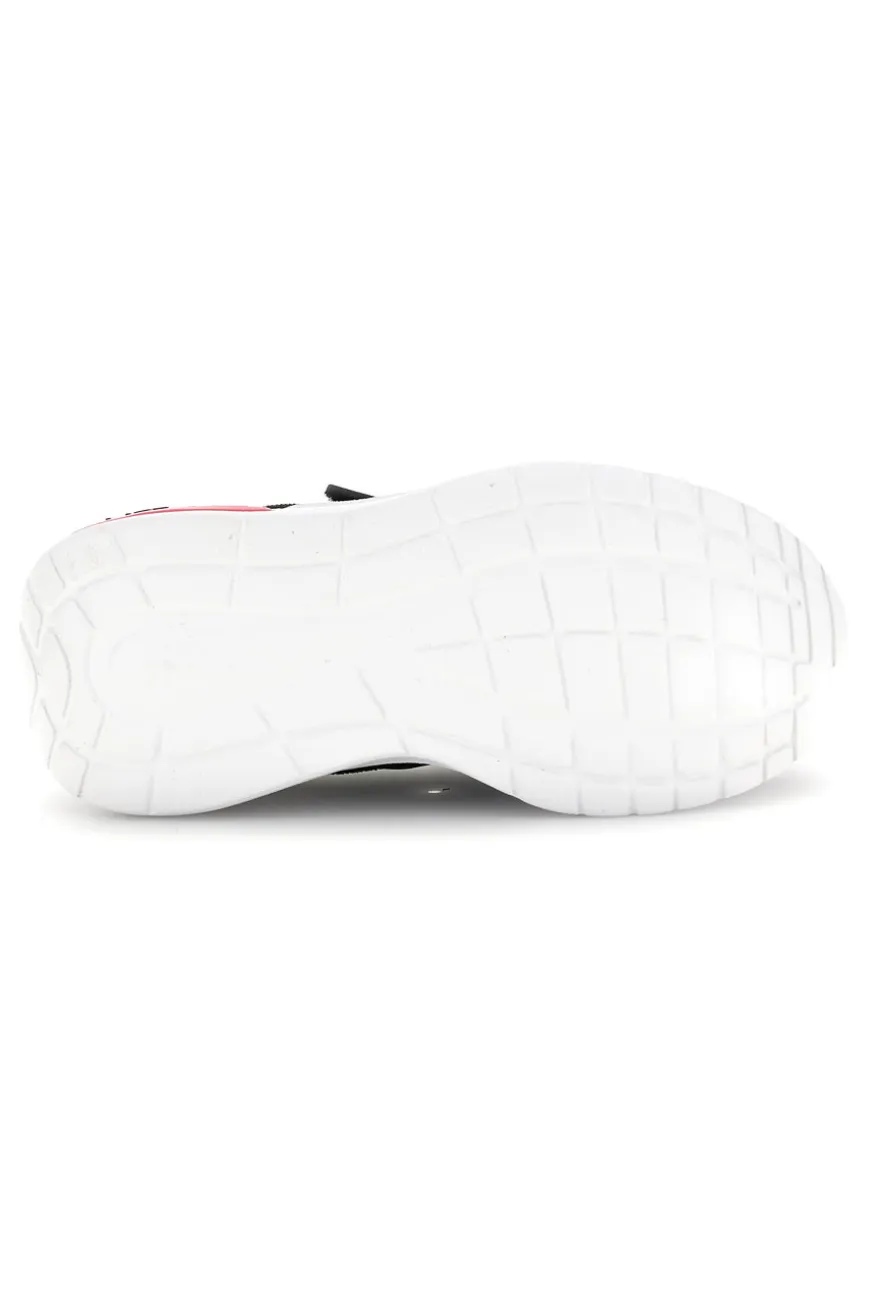Sneakers nero con strappi e inserti rosa Fila Upspark Velcro Kids
