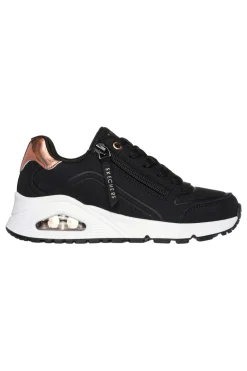 Sneakers nero con zip laterale Skechers Uno gen1 zip and stride