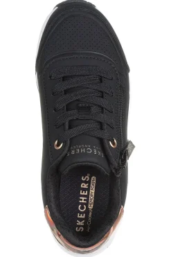Sneakers nero con zip laterale Skechers Uno gen1 zip and stride