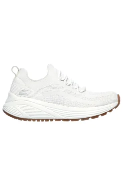 Sneakers off white in mesh slip on con memory foam Skechers Bobs Sparrow 2.0 Allegiance Crew