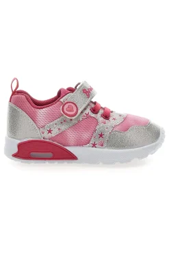 Sneakers Primi Passi rosa e argento fantasia stellata primi passi Pitt kids PK2187B