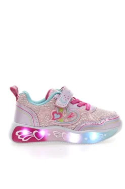 Sneakers rosa con luci e dettagli glitter M-Kids MG25104
