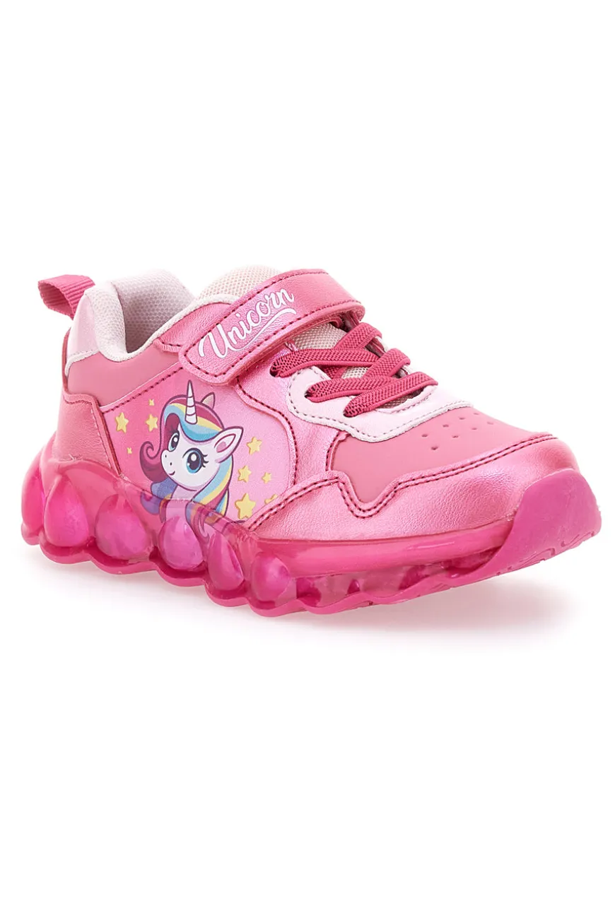 Sneakers rosa con luci Unicorn S8010192S
