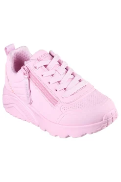 Sneakers rosa con zip laterale e platform Skechers Uno Lite Easy Zip