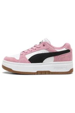 Sneakers rosa e bianche suola flatform Rebound Femme Low SD SoftFoam Puma