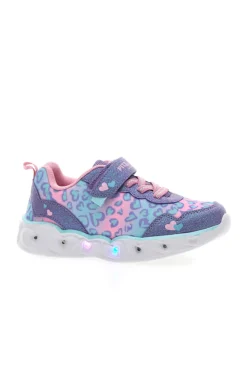 Sneakers Rosa e Viola con Velcro e Luci Integrate PITT KIDS K211270