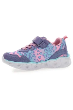 Sneakers Rosa e Viola con Velcro e Luci Integrate PITT KIDS K211270
