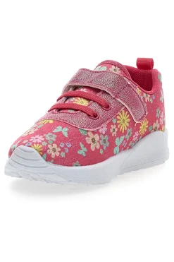 Sneakers rosa fantasia floreale primi passi Pitt kids PK1391G