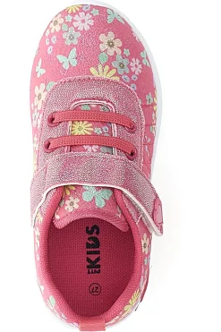 Sneakers rosa fantasia floreale primi passi Pitt kids PK1391G