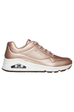 Sneakers Rose Gold Con Skechers Air-Cooled Memory Foam cushioned comfort insole Skechers Street Uno - Rose Bold