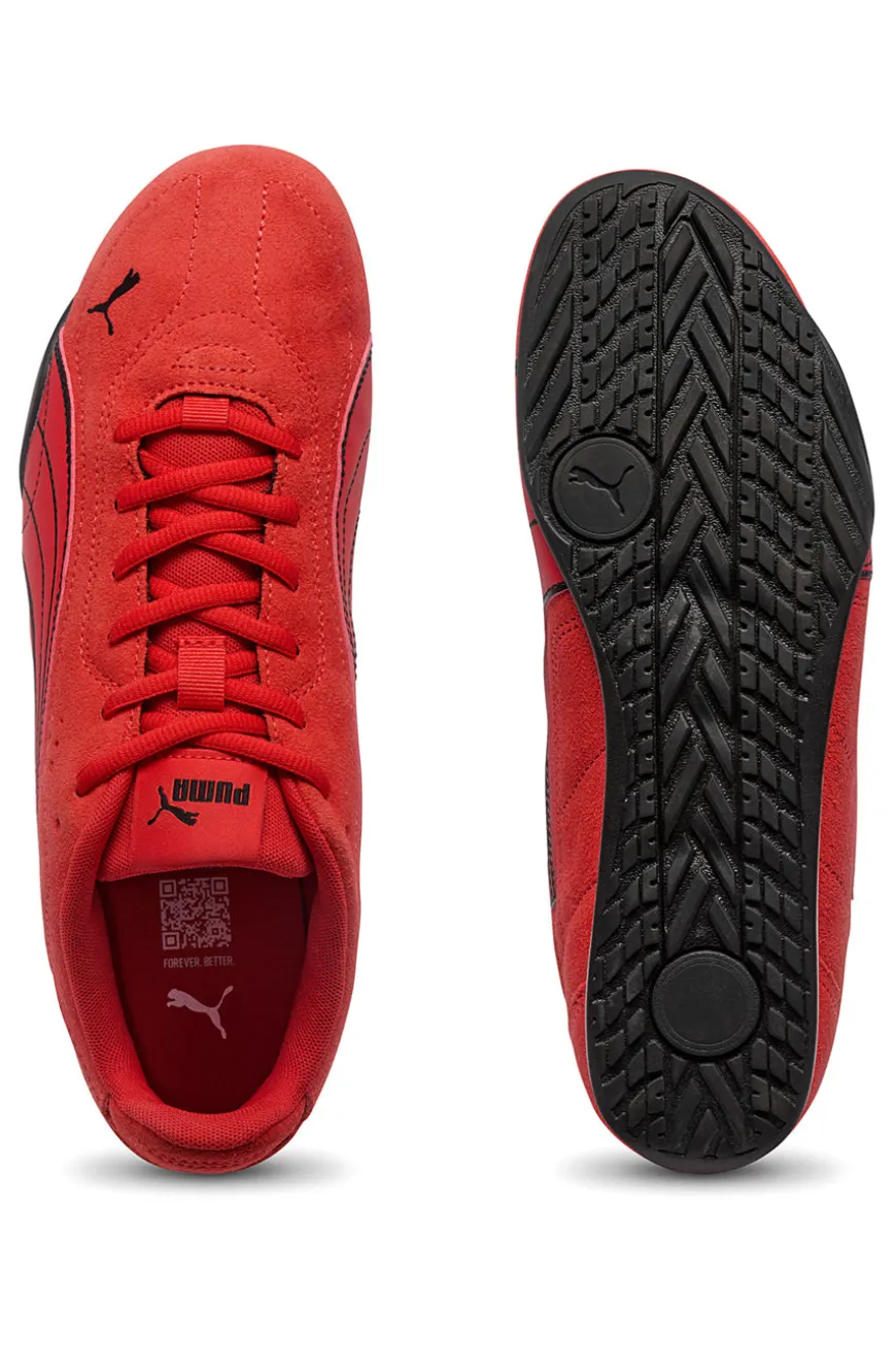 Sneakers rosse basse in suede Puma Catch SD