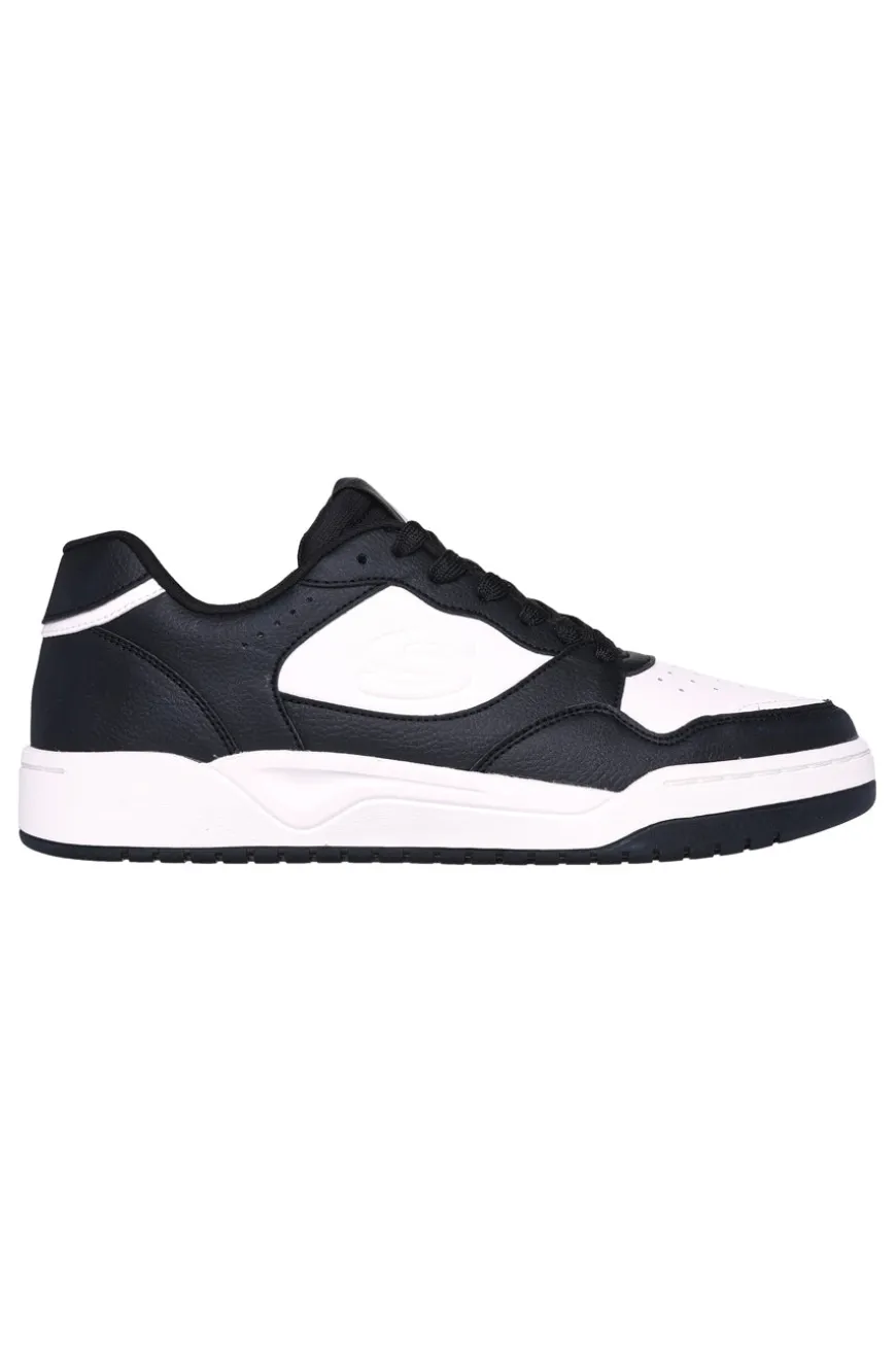 Sneakers Skechers Koop-Volley Low Varsity Nere-Bianche
