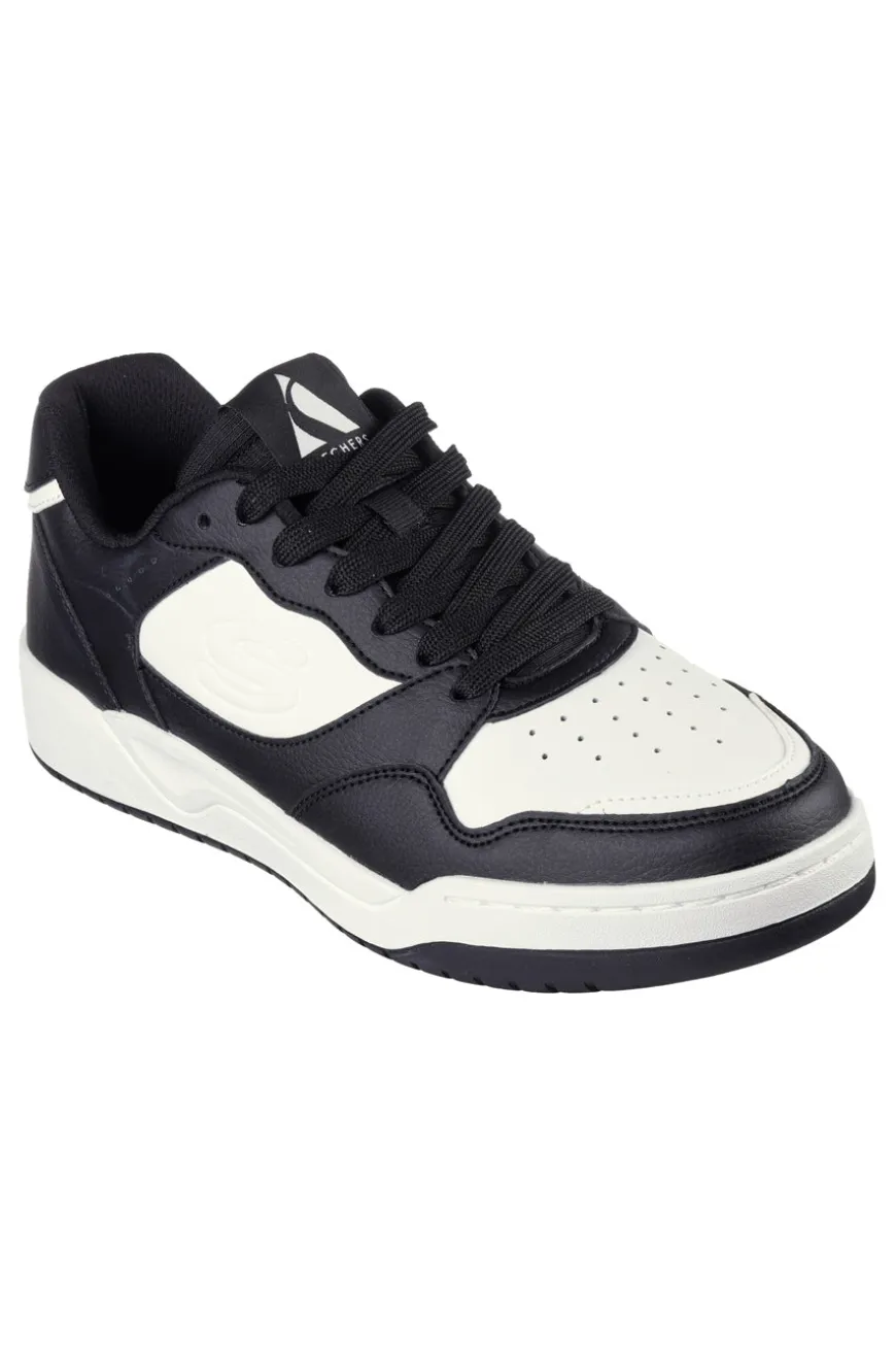 Sneakers Skechers Koop-Volley Low Varsity Nere-Bianche
