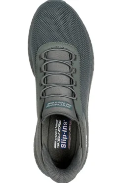 Sneakers slip ins verde oliva in mesh Skechers Bobs squad chaos tough walk