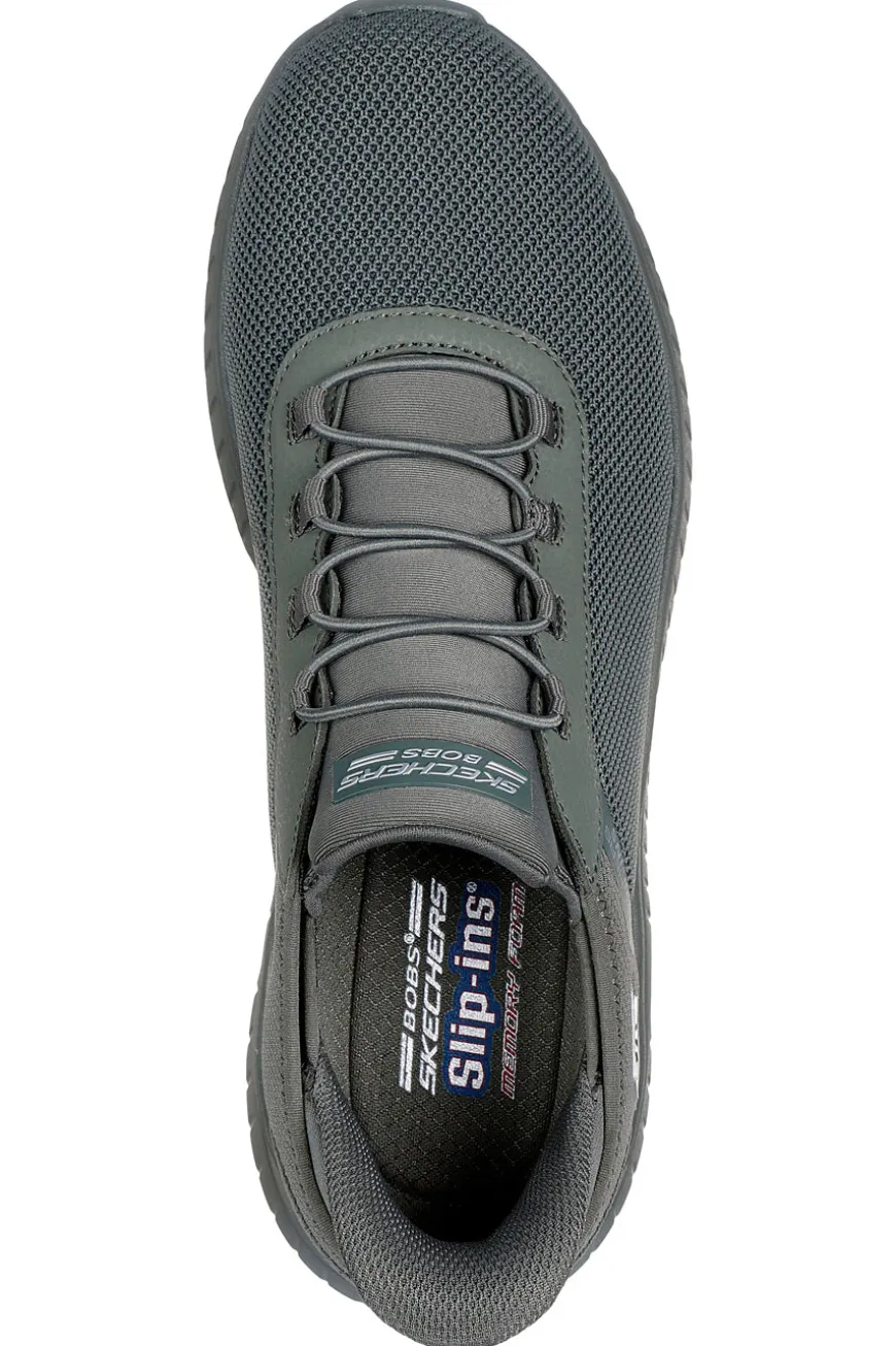 Sneakers slip ins verde oliva in mesh Skechers Bobs squad chaos tough walk