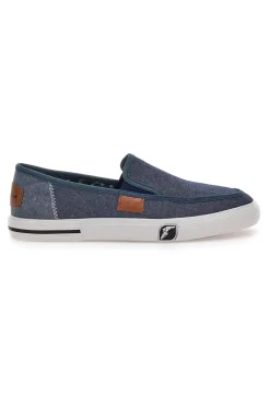 Sneakers Slip-On Blu in Tela Goodyear 41037