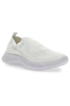 Sneakers Slip-On Cotton Belt Spirit Bianco