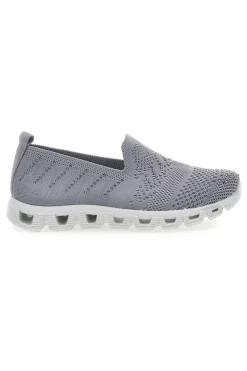Sneakers Slip-On Grigie con Strass Prima Riga 471