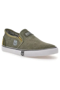 Sneakers Slip-on Route 66 21808 Verde Militare