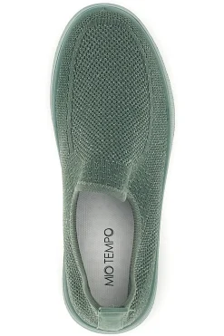 Sneakers slip on verdi in tessuto traforato Mio tempo tf2508059