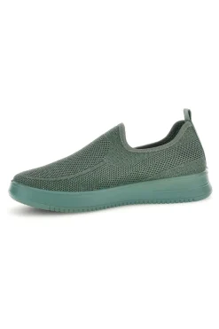 Sneakers slip on verdi in tessuto traforato Mio tempo tf2508059