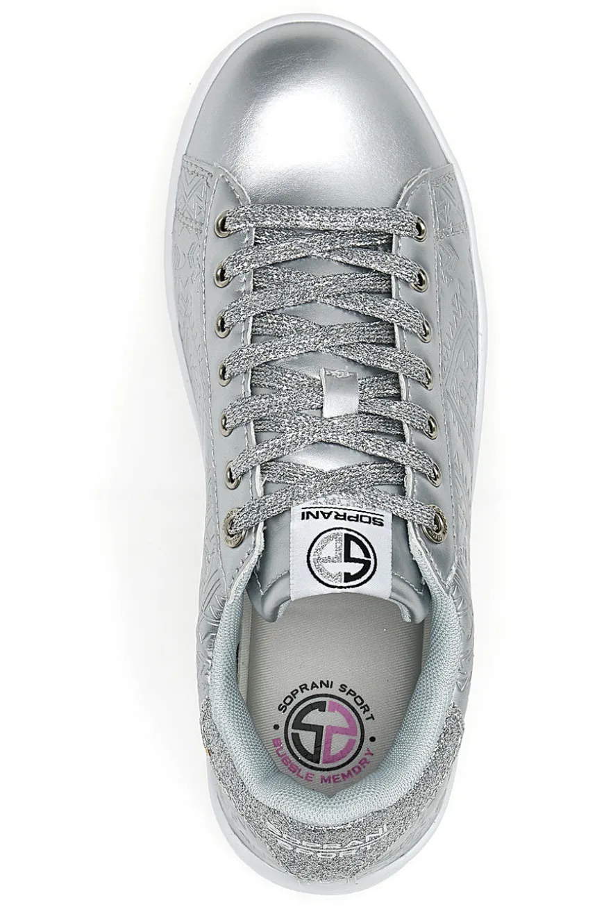 Sneakers Soprani Etnic Fantasy Argento