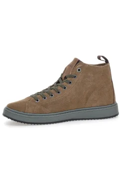 Sneakers taupe in camoscio con suola in gomma Canguro CA817