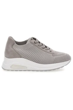 Sneakers tortora in tessuto traspirante con zeppa Inblu 485IN