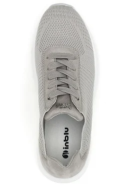 Sneakers tortora in tessuto traspirante con zeppa Inblu 485IN