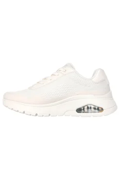 Sneakers Vegan Bianche con Platform Skechers Uno Flex - Spring On Air