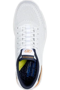 Sneakers Vegane Bianche con soletta Air-Cooled Memory Foam Skechers Relaxed Fit: Corliss - Dorset