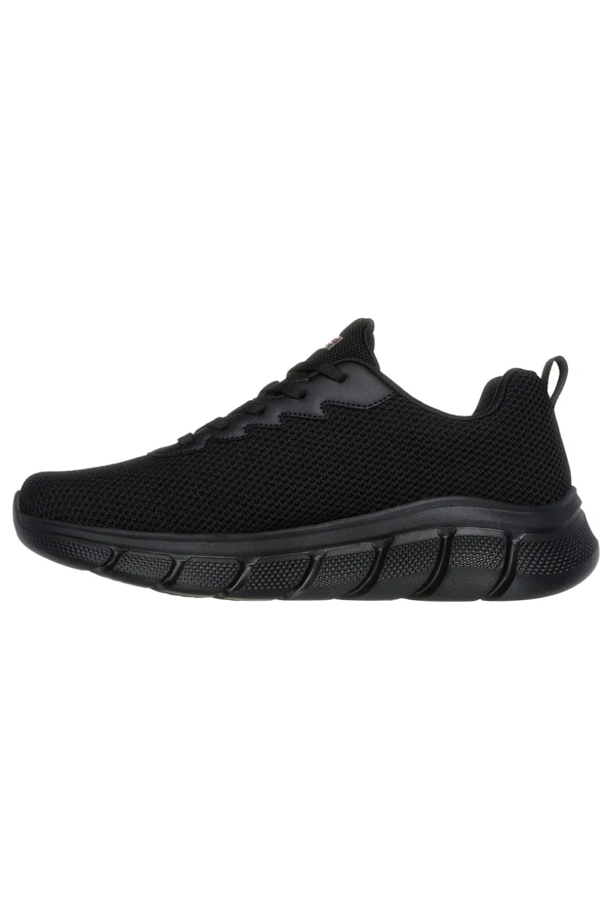 Sneakers Vegane Nere con Soletta in Memory Foam Skechers BOBS Sport B Flex - Chill Edge