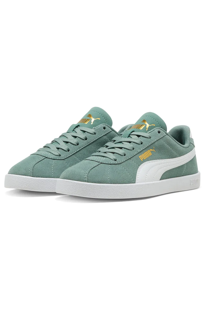 Sneakers Verde con Tomaia In Pelle e Suola Softfoam PUMA Club II Jr